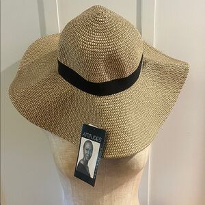 Attitudes by Renee Tan Wide-Brim Hat with Black Band